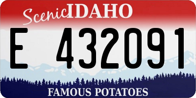 ID license plate E432091