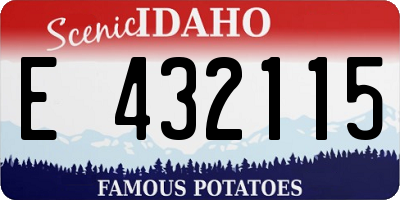 ID license plate E432115
