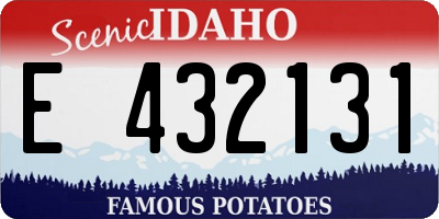 ID license plate E432131