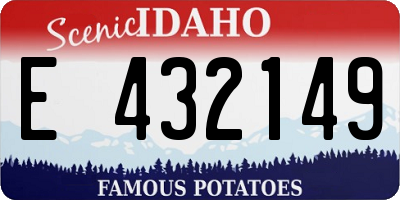 ID license plate E432149