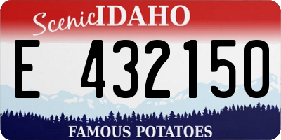 ID license plate E432150
