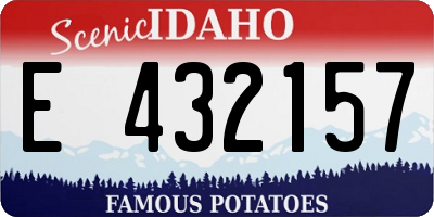 ID license plate E432157
