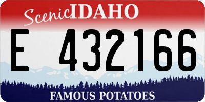 ID license plate E432166