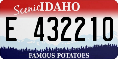 ID license plate E432210