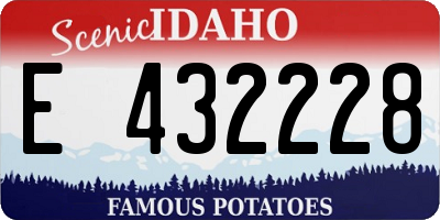 ID license plate E432228