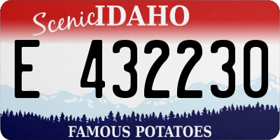 ID license plate E432230