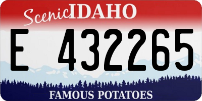 ID license plate E432265