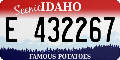 ID license plate E432267