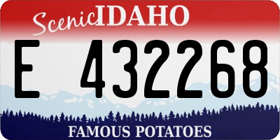 ID license plate E432268