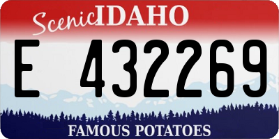ID license plate E432269