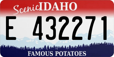 ID license plate E432271
