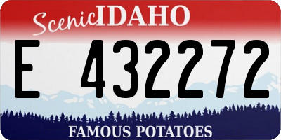 ID license plate E432272