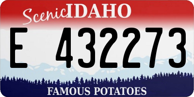 ID license plate E432273