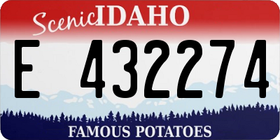 ID license plate E432274