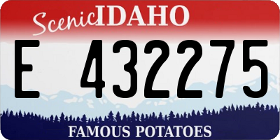 ID license plate E432275