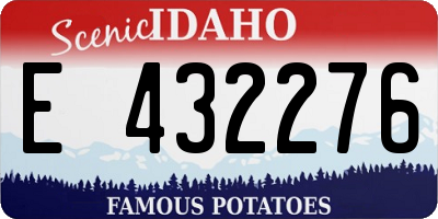 ID license plate E432276