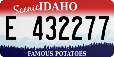 ID license plate E432277
