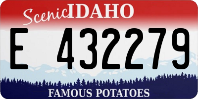 ID license plate E432279