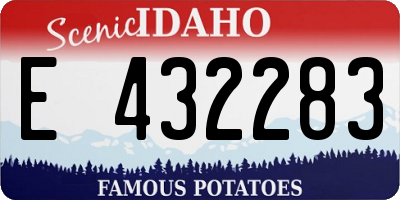 ID license plate E432283