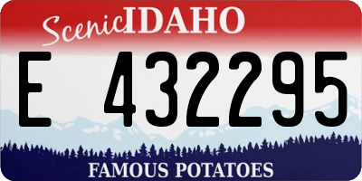 ID license plate E432295
