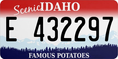 ID license plate E432297