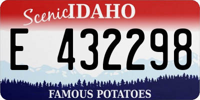 ID license plate E432298