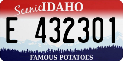 ID license plate E432301