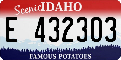 ID license plate E432303