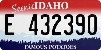 ID license plate E432390