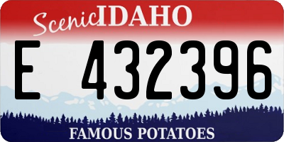 ID license plate E432396