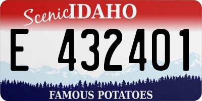 ID license plate E432401