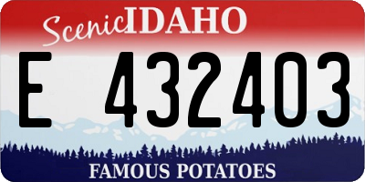 ID license plate E432403