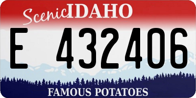 ID license plate E432406