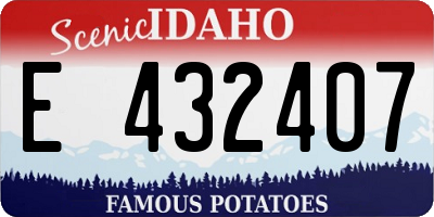 ID license plate E432407