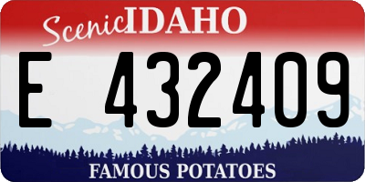 ID license plate E432409