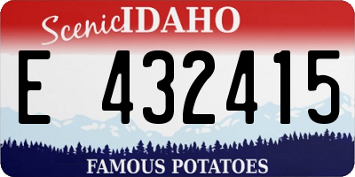 ID license plate E432415