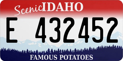 ID license plate E432452