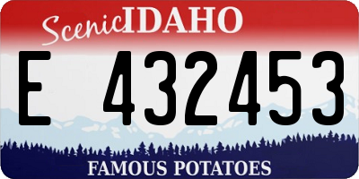 ID license plate E432453