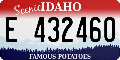 ID license plate E432460