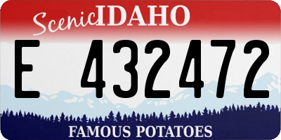 ID license plate E432472