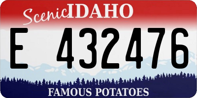 ID license plate E432476