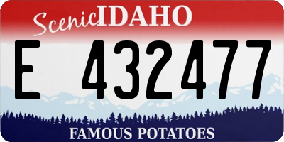 ID license plate E432477