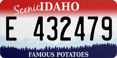 ID license plate E432479