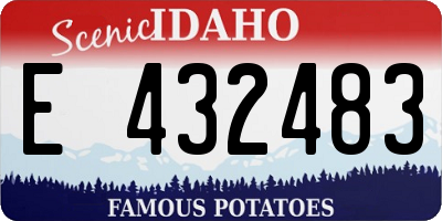 ID license plate E432483