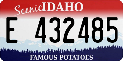 ID license plate E432485