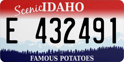 ID license plate E432491