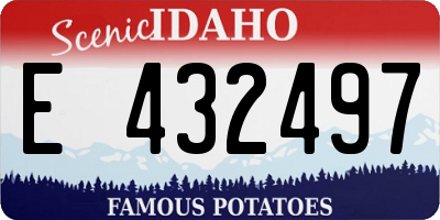 ID license plate E432497