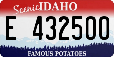 ID license plate E432500