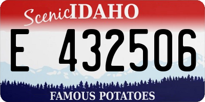 ID license plate E432506
