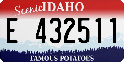 ID license plate E432511